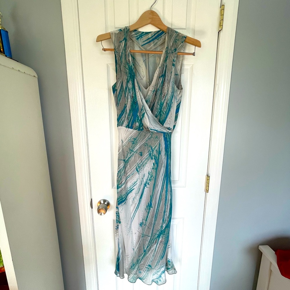 Silk drape midi dress (size 2)